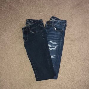 Two pairs women’s American Eagle Jeggings size 2